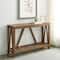 Walker Edison Reclaimed Barnwood Rustic A-Frame Entry Table